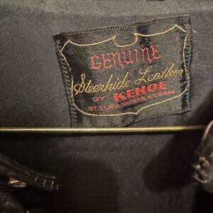 Genuine Steerhide Leather Bomber Jacket - Black